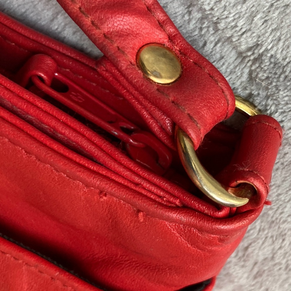 Red Leather Shoulder or Crossbody Bag | Unbranded - Picture 10 of 15